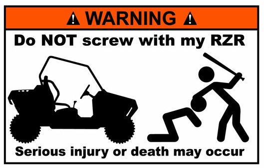 Funny Warning Stickers 06 - Pro Sport Stickers