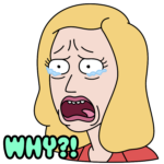 Rick And Morty Beth Sad Why Sticker