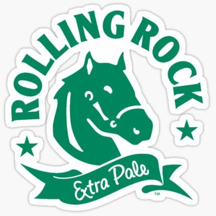 ROLLING ROCK EXTRA PALE LOGO BEER STICKER