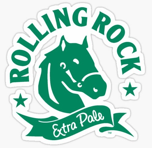 ROLLING ROCK EXTRA PALE LOGO BEER STICKER