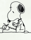 snoopy typing Diecut Decal