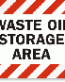 Waste Oil Chemical Hazard Sign 3