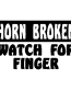 Horn Broken decal