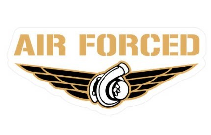 Air Forced Turbo funny color auto sticker
