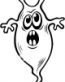 alien ghost like die cut decal