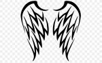 ANGLE WINGS DIE CUT DECAL 77