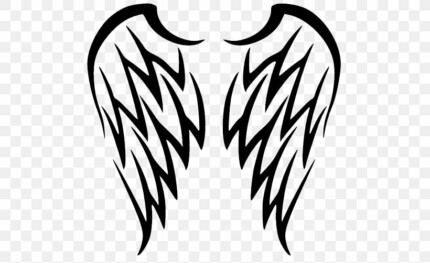 ANGLE WINGS DIE CUT DECAL 77