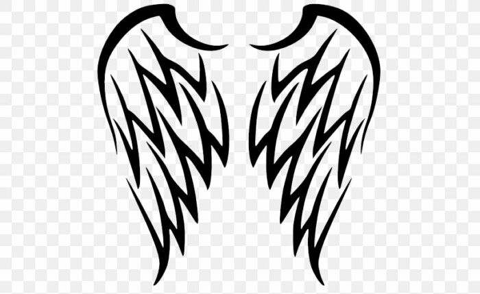 ANGLE WINGS DIE CUT DECAL 77