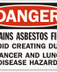 Asbestos Fibers Danger Sign