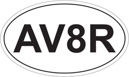 AV8R euro OVAL sticker
