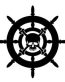boat wheel with skull-window-stickers-window-decals