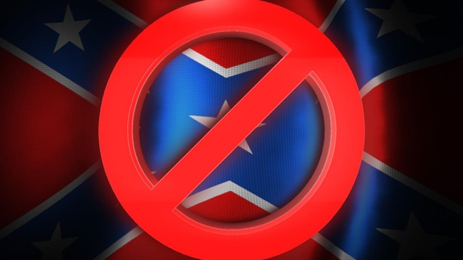 confederate flag ban sticker