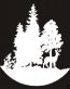 Deer in Trees Die Cut Decal