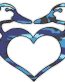 Duck Hunting LOVE Sticker 2 FILLS Camo Blue