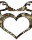 Duck Hunting LOVE Sticker 2 FILLS Camo Brown