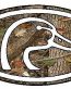 Duck Hunting Oval Decal 66 - Camo Nature White