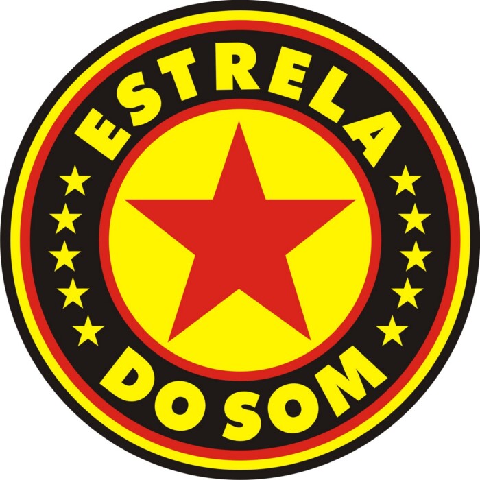 estrela som round sticker