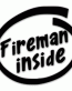 Fireman Inside Diecut Vinyl Decal Sticker