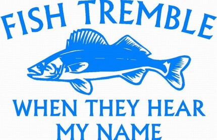 FISH TREMBLE DIECUT DECAL