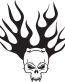 Flame Skull Decal 2