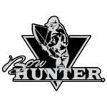 GRAY BLACK WHITE bow hunter sticker