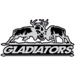 GRAY BLACK WHITE GLADIATORS STICKERS