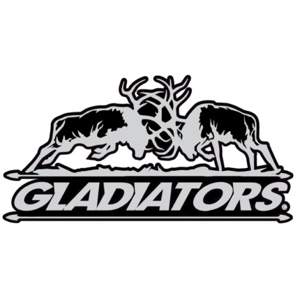 GRAY BLACK WHITE GLADIATORS STICKERS