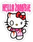 hello zombie kat sticker