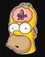 Homer_Jay_Simpson_Thinking of EVIL MONKEY Sticker