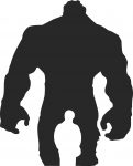 HULK SILOUETTE DIECUT CARTOON DECAL