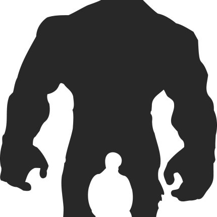 HULK SILOUETTE DIECUT CARTOON DECAL