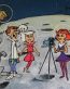 Jetsons on the moon sticker