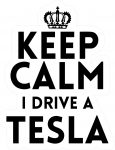 KEEP CALM AND DRIVE A TESLA AUTO STICKER