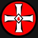 kkk round confederate sticker 2