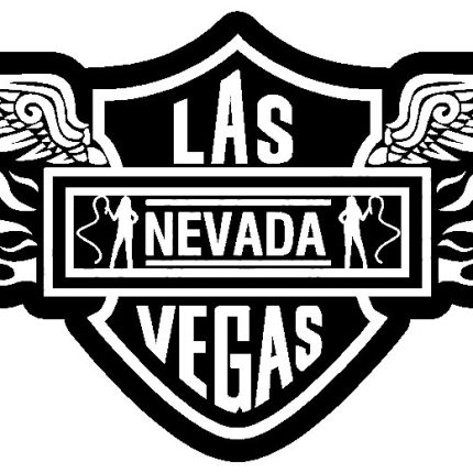 Las Vegas Bikerz Crest Black and White Sticker