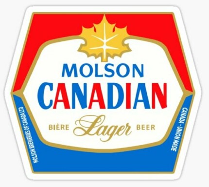 MOLSON CANADIAN LAGER LOGO STICKER