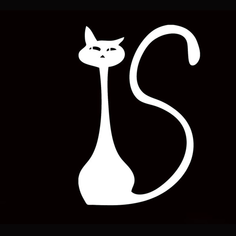 NEW-Cute-Cat-Silhouette-Car-Sticker - Pro Sport Stickers