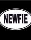 Newfie Oval Dog Decal