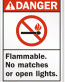 No Matches ANSI Danger Sign