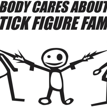 nobody cares about your stick figure family funny decal sticker