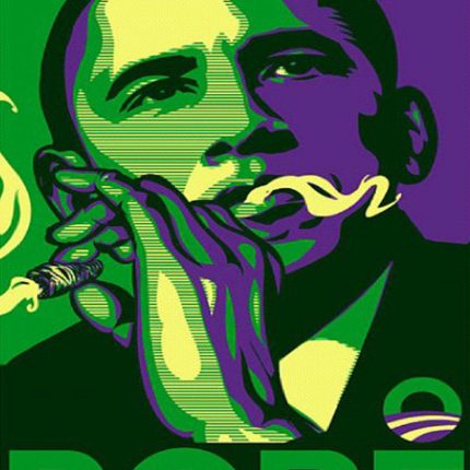 Obama Dope Smoking Sticker