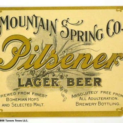 Pilsener Lager Beer Labels Mountain Spring Sticker