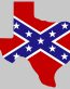 Rebel Flag Texas Shaped sticker