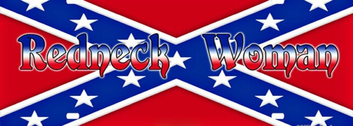 redneck woman red blue and white sticker