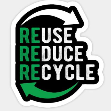 reuse reduce recycle sticker 3