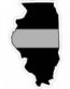thin silver line ILLINOIS STICKER