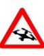 warning drone flying area triangle sticker