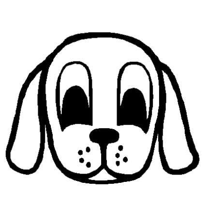 419 Puppy Face Vinyl Sticker