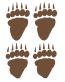822F Bear Print Decals