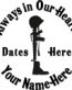 Always in Our Hearts Fallen Soldier Sticker